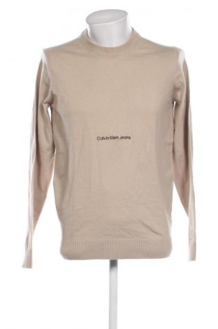 Herrenpullover Calvin Klein Jeans, Größe L, Farbe Beige, Preis 63,99 €