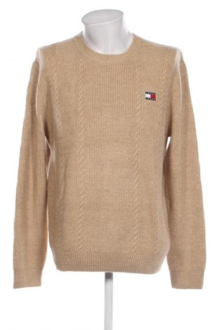 Herrenpullover Tommy Jeans, Größe L, Farbe Beige, Preis 89,99 €