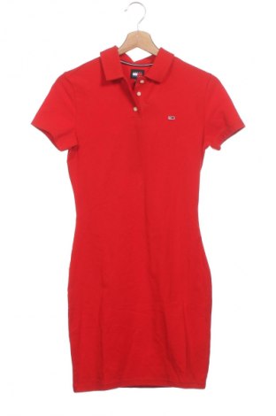 Sukienka Tommy Jeans, Rozmiar XS, Kolor Czerwony, Cena 283,99 zł