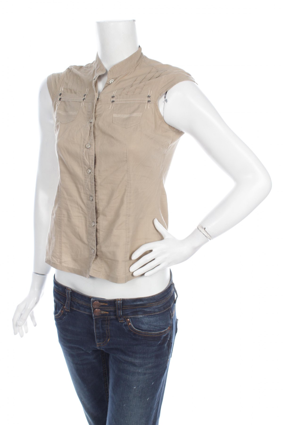 Γυναικείο πουκάμισο Sancred, Μέγεθος S, Χρώμα  Μπέζ, Τιμή 9,90 €