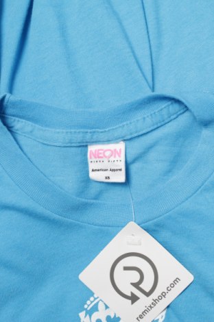 Дамска тениска American Apparel, Размер XS, Цвят Син, Цена 29,00 лв.