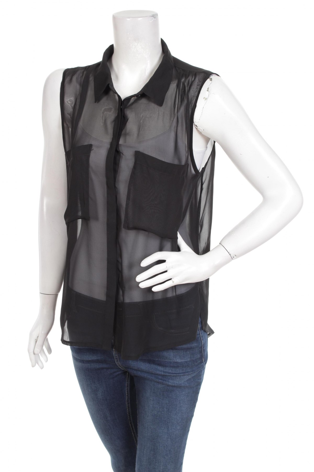 Γυναικείο πουκάμισο Bik Bok, Μέγεθος M, Χρώμα Μαύρο, Τιμή 9,90 €