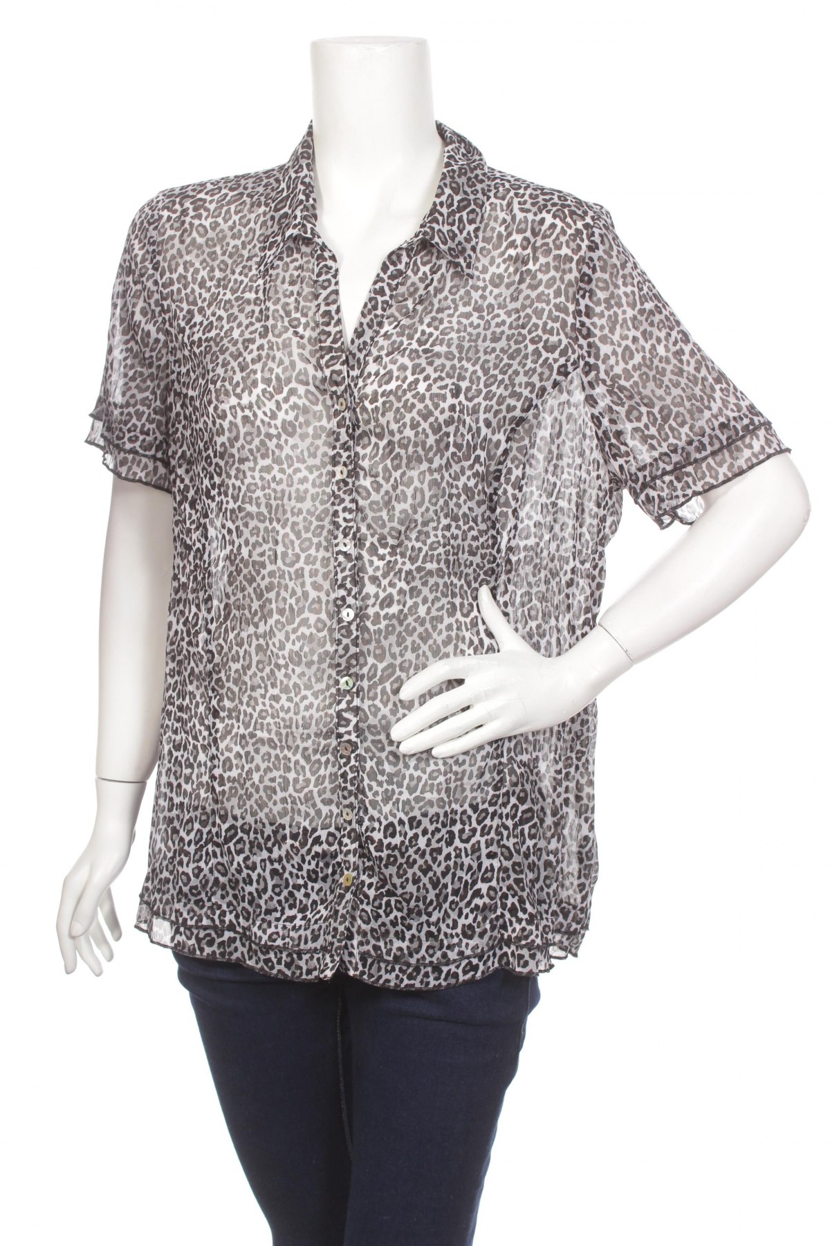 Γυναικείο πουκάμισο Canda, Μέγεθος XL, Χρώμα Γκρί, Τιμή 9,28 €