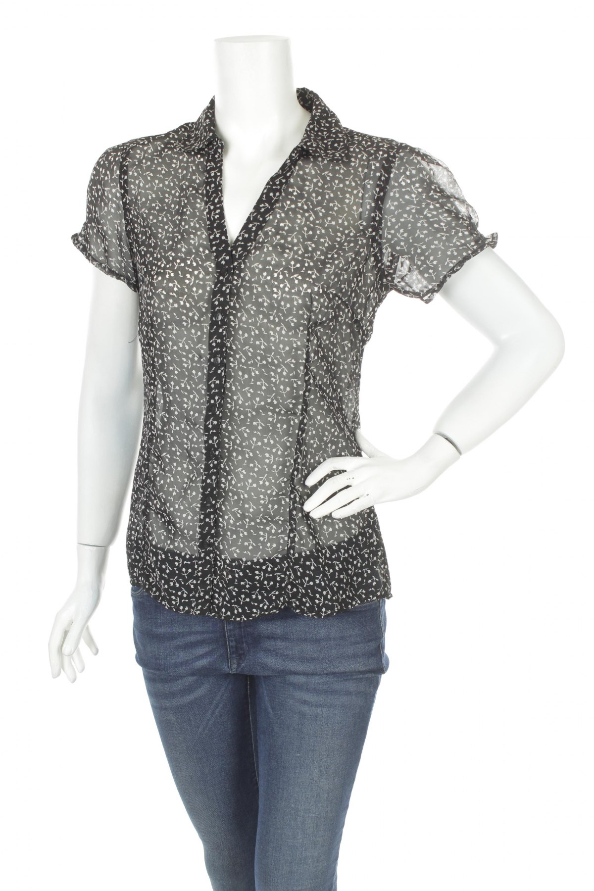 Γυναικείο πουκάμισο Gina, Μέγεθος M, Χρώμα Μαύρο, Τιμή 14,95 €