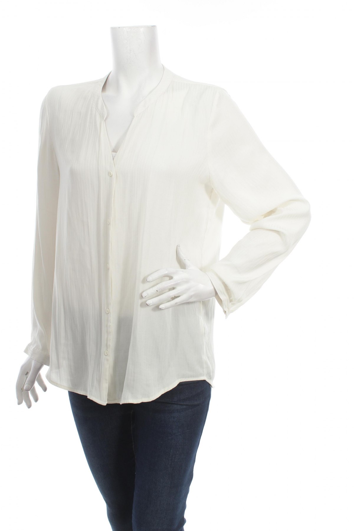 Γυναικείο πουκάμισο H&M, Μέγεθος L, Χρώμα Εκρού, Τιμή 20,10 €
