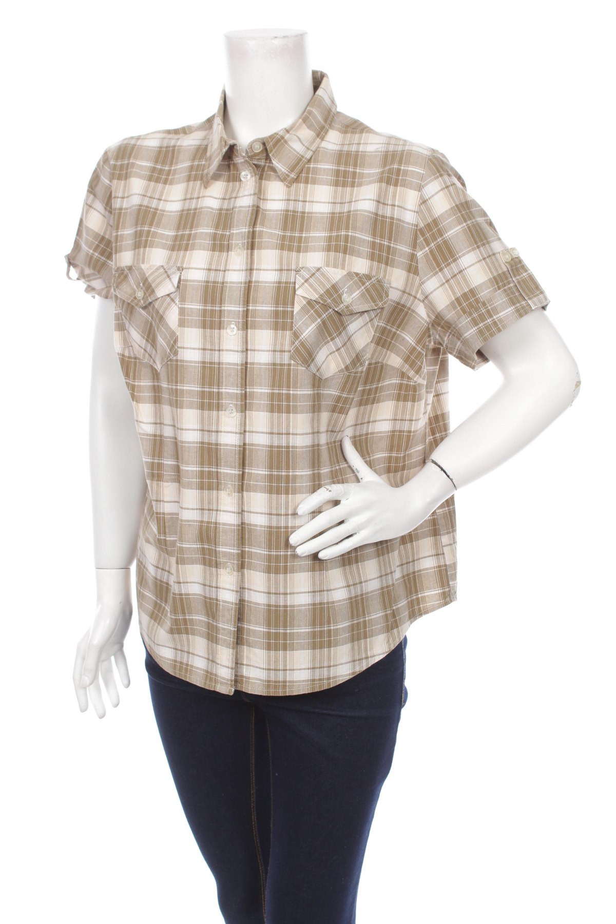 Γυναικείο πουκάμισο John Baner, Μέγεθος L, Χρώμα Πράσινο, Τιμή 13,92 €