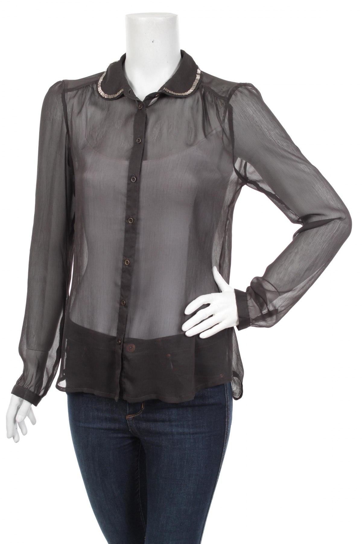 Γυναικείο πουκάμισο Only, Μέγεθος S, Χρώμα Μαύρο, Τιμή 23,71 €