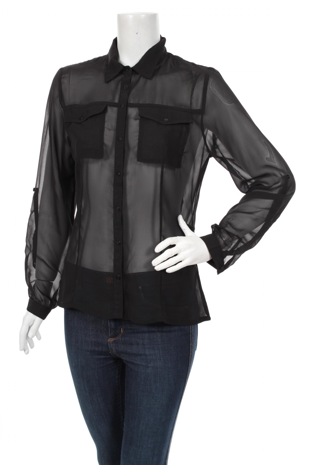 Γυναικείο πουκάμισο Truth, Μέγεθος L, Χρώμα Μαύρο, Τιμή 22,16 €