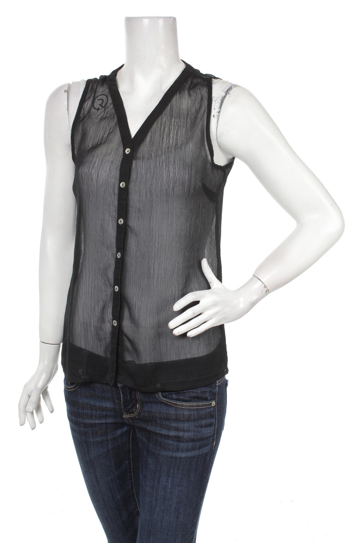 Γυναικείο πουκάμισο Vero Moda, Μέγεθος M, Χρώμα Μαύρο, Τιμή 9,28 €