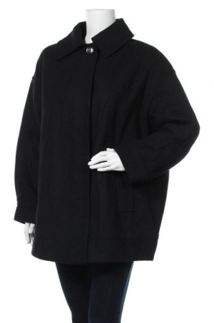 Дамско палто Weekday, Размер L, Цвят Черен, 65% вълна, 34% полиестер, 1% полиамид, Цена 70,98 лв.