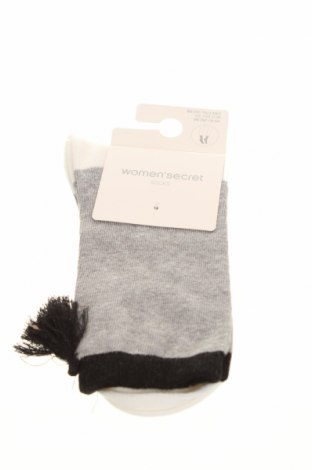 Чорапи Women'secret, Размер M, Цвят Сив, 74% памук, 24% полиамид, 2% еластан, Цена 17,25 лв.