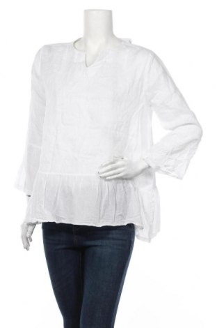 Дамска блуза Grace, Размер M, Цвят Бял, Лен, Цена 21,84 лв.