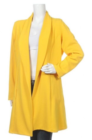Γυναικεία ζακέτα, Μέγεθος XL, Χρώμα Κίτρινο, 95% πολυεστέρας, 5% ελαστάνη, Τιμή 21,43 €