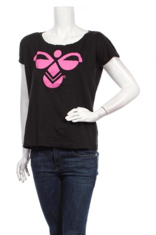 Damen T-Shirt Hummel, Größe S, Farbe Schwarz, 50% Baumwolle, 50% Polyester, Preis 5,36 €