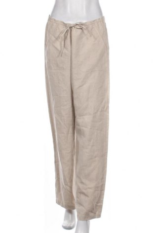 Dámske nohavice H&M, Veľkosť XL, Farba Béžová, Ľan, Cena  15,88 €