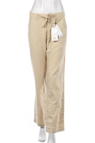 Дамски панталон Q/S by S.Oliver, Размер M, Цвят Бежов, 55% лен, 45% памук, Цена 119,20 лв.