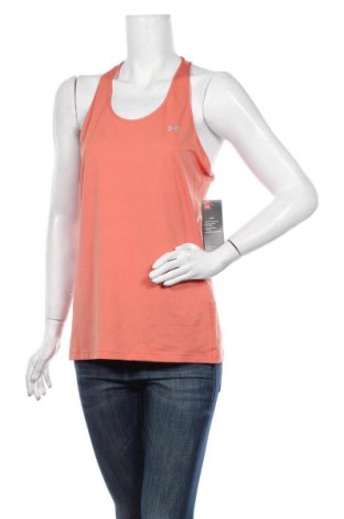 Γυναικείο αμάνικο μπλουζάκι Under Armour, Μέγεθος L, Χρώμα Πορτοκαλί, 94% πολυεστέρας, 6% ελαστάνη, Τιμή 11,74 €