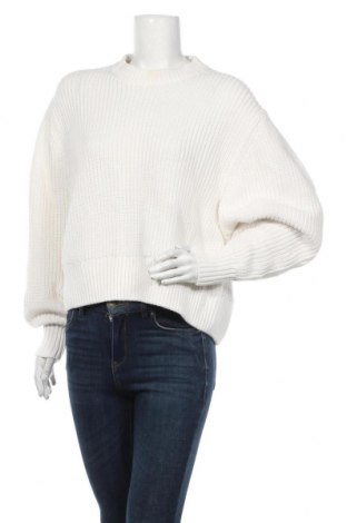 Дамски пуловер Monki, Размер L, Цвят Бял, 50% памук, 50% акрил, Цена 42,00 лв.