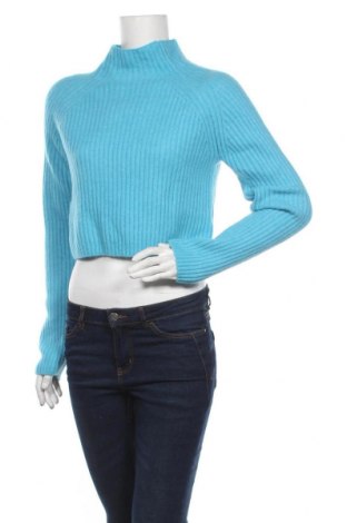 Дамски пуловер Monki, Размер S, Цвят Син, 52% полиестер, 38% акрил, 8% вълна, 2% еластан, Цена 42,00 лв.