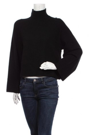 Дамски пуловер Weekday, Размер XS, Цвят Черен, Вълна, Цена 71,40 лв.