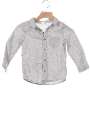 Kinderhemd H&M, Größe 12-18m/ 80-86 cm, Farbe Grau, 58% Baumwolle, 42% Leinen, Preis 8,70 €