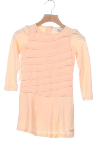 Dziecięca sukienka Armani Junior, Rozmiar 2-3y/ 98-104 cm, Kolor Różowy, 95% wiskoza, 5% elastyna, Cena 183,06 zł
