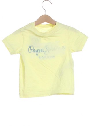 Dziecięcy T-shirt Pepe Jeans, Rozmiar 18-24m/ 86-98 cm, Kolor Żółty, Bawełna, Cena 111,95 zł