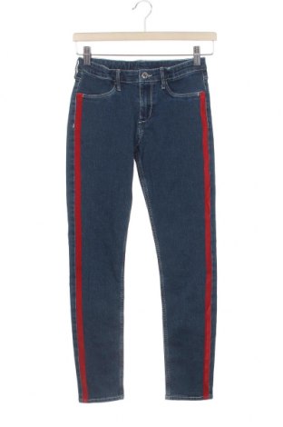 Dětské džíny  H&M, Velikost 11-12y/ 152-158 cm, Barva Modrá, 75% bavlna, 20% polyester, 3% lyocell, 2% elastan, Cena  137,00 Kč