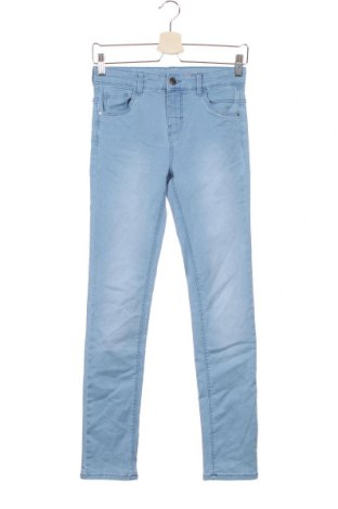 Dziecięce jeansy Hema, Rozmiar 11-12y/ 152-158 cm, Kolor Niebieski, 70% bawełna, 28% poliester, 2% elastyna, Cena 21,11 zł
