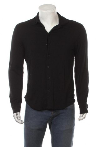 Мъжка риза Armani Collezioni, Размер L, Цвят Черен, 95% вискоза, 5% еластан, Цена 98,28 лв.
