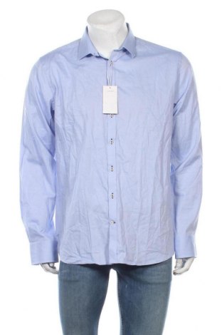 Мъжка риза Bruun & Stengade, Размер XL, Цвят Син, Памук, Цена 34,58 лв.