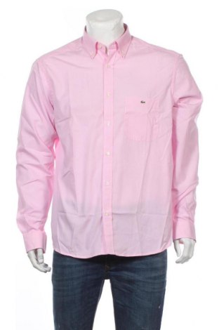 Мъжка риза Lacoste, Размер XL, Цвят Розов, 100% памук, Цена 48,45 лв.