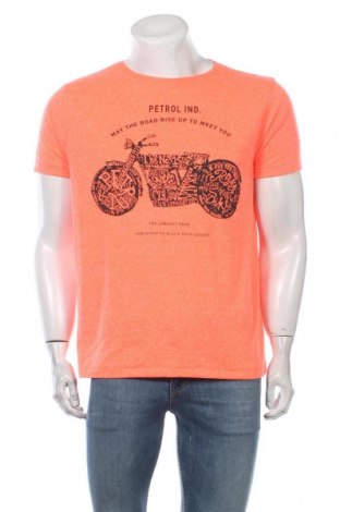 Мъжка тениска Petrol Industries, Размер XL, Цвят Оранжев, 75% полиестер, 25% памук, Цена 19,50 лв.