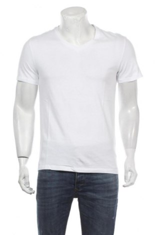 Herren T-Shirt Pier One, Größe M, Farbe Weiß, Baumwolle, Preis 6,30 €
