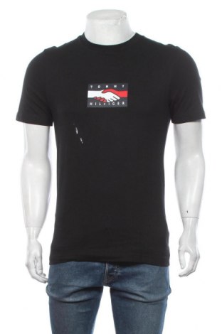 Мъжка тениска Tommy Hilfiger, Размер S, Цвят Черен, 100% памук, Цена 33,54 лв.