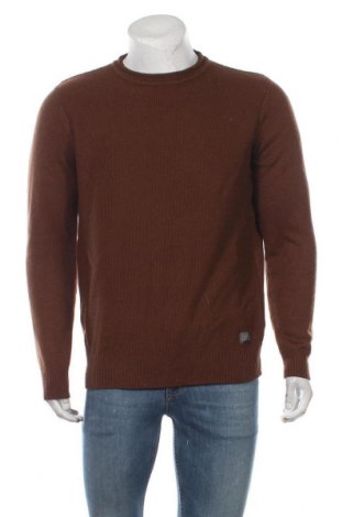 Мъжки пуловер, Размер L, Цвят Кафяв, 85% акрил, 15% вълна, Цена 33,60 лв.