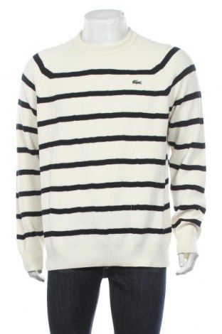 Męski sweter Lacoste, Rozmiar XL, Kolor ecru, 50% wełna, 50%akryl, Cena 690,35 zł