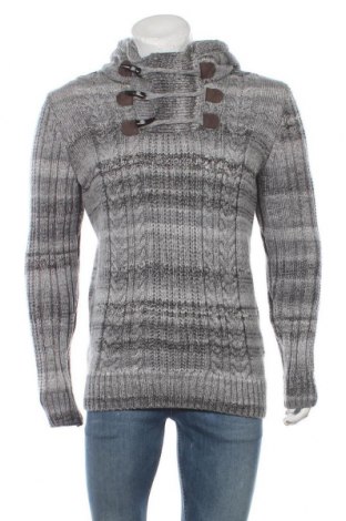 Мъжки пуловер Leif Nelson, Размер L, Цвят Сив, 93% акрил, 7% вълна, Цена 33,60 лв.