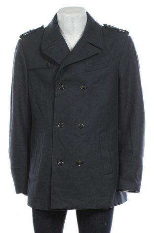 Мъжко палто Marks & Spencer Autograph, Размер XL, Цвят Син, 65% вълна, 35% полиестер, Цена 82,00 лв.