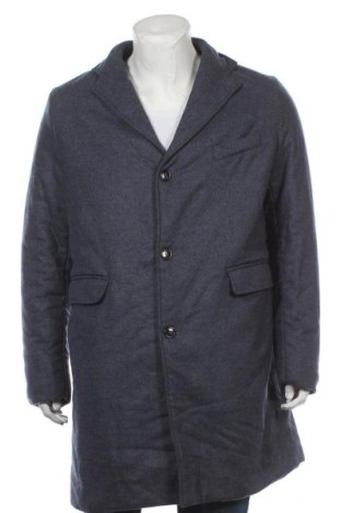Мъжко палто Trussardi, Размер XL, Цвят Син, 80% вълна, 20% полиамид, Цена 591,75 лв.