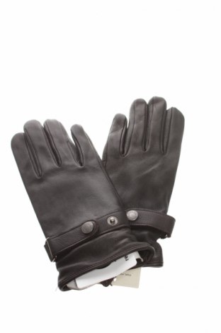 Ръкавици Aigle, Цвят Кафяв, Естествена кожа, Цена 126,75 лв.