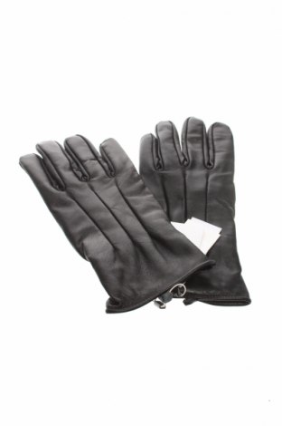 Ръкавици Jack & Jones, Цвят Черен, Естествена кожа, Цена 31,05 лв.