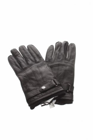 Ръкавици Pepe Jeans, Цвят Черен, Естествена кожа, Цена 111,75 лв.