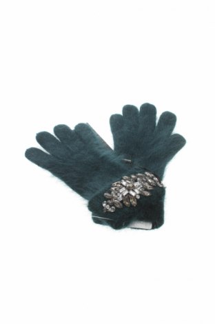 Ръкавици TWINSET, Цвят Зелен, 70% ангора, 30% полиамид, Цена 32,25 лв.