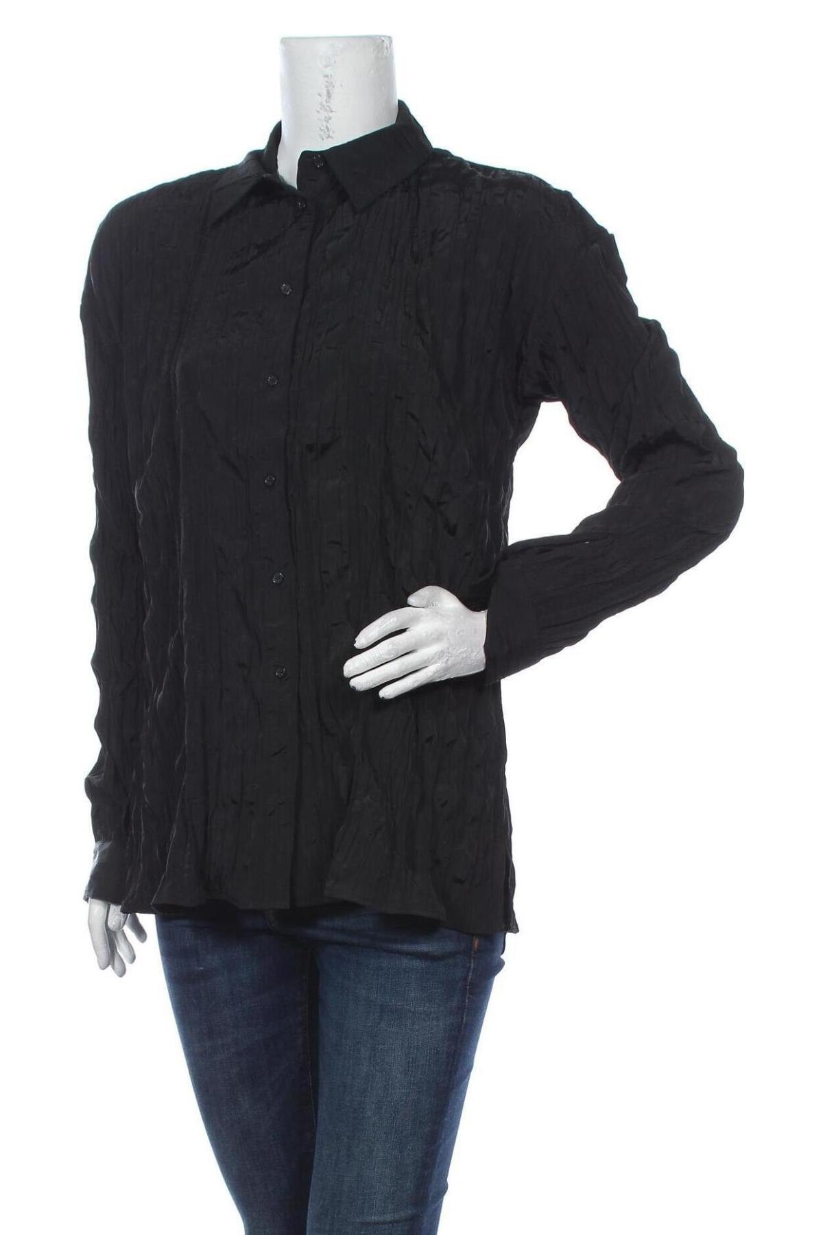 Γυναικείο πουκάμισο Na-Kd, Μέγεθος S, Χρώμα Μαύρο, Πολυεστέρας, Τιμή 16,29 €