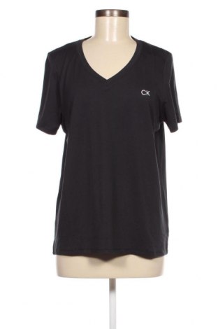 Дамска тениска Calvin Klein, Размер L, Цвят Черен, 88% полиестер, 12% еластан, Цена 109,00 лв.