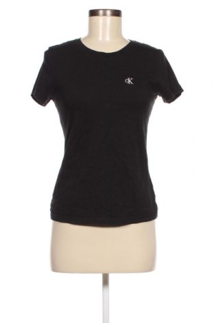 Дамска тениска Calvin Klein Jeans, Размер S, Цвят Черен, Памук, Цена 91,00 лв.