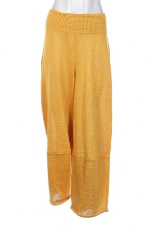 Дамски панталон Barbara Speer, Размер M, Цвят Жълт, Лен, Цена 56,00 лв.
