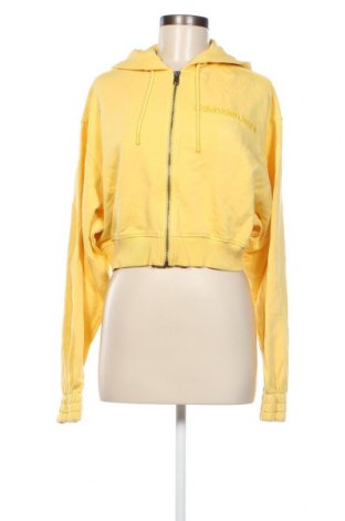 Дамски суичър Calvin Klein Jeans, Размер S, Цвят Жълт, Памук, Цена 131,40 лв.