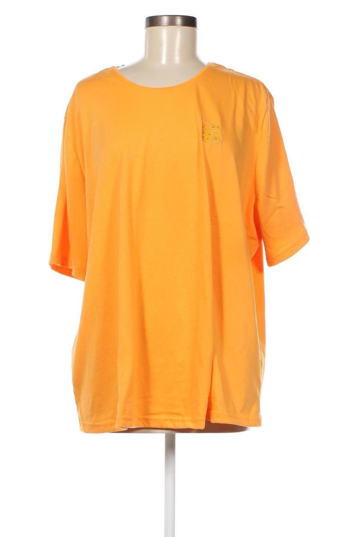 Γυναικείο t-shirt Helena Vera, Μέγεθος 4XL, Χρώμα Κίτρινο, Τιμή 20,62 €